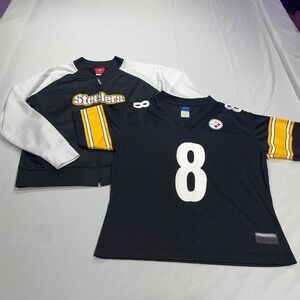 NFL For Her Pittsburgh Steelers Track Jacket and Reebok Jersey Bundle Womens Med